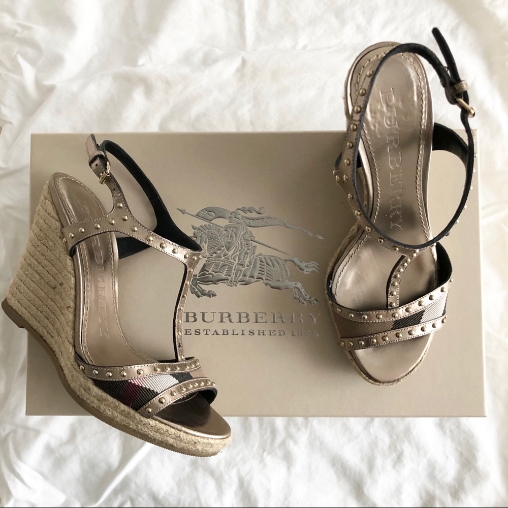 Burberry Canvas/Leather Espadrilles 35